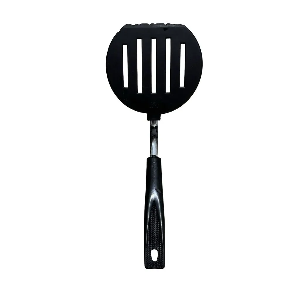 Vtg EKCO Wide Round Black Nylon Spatula Flipper Turner Pancakes Eggs Burgers USA